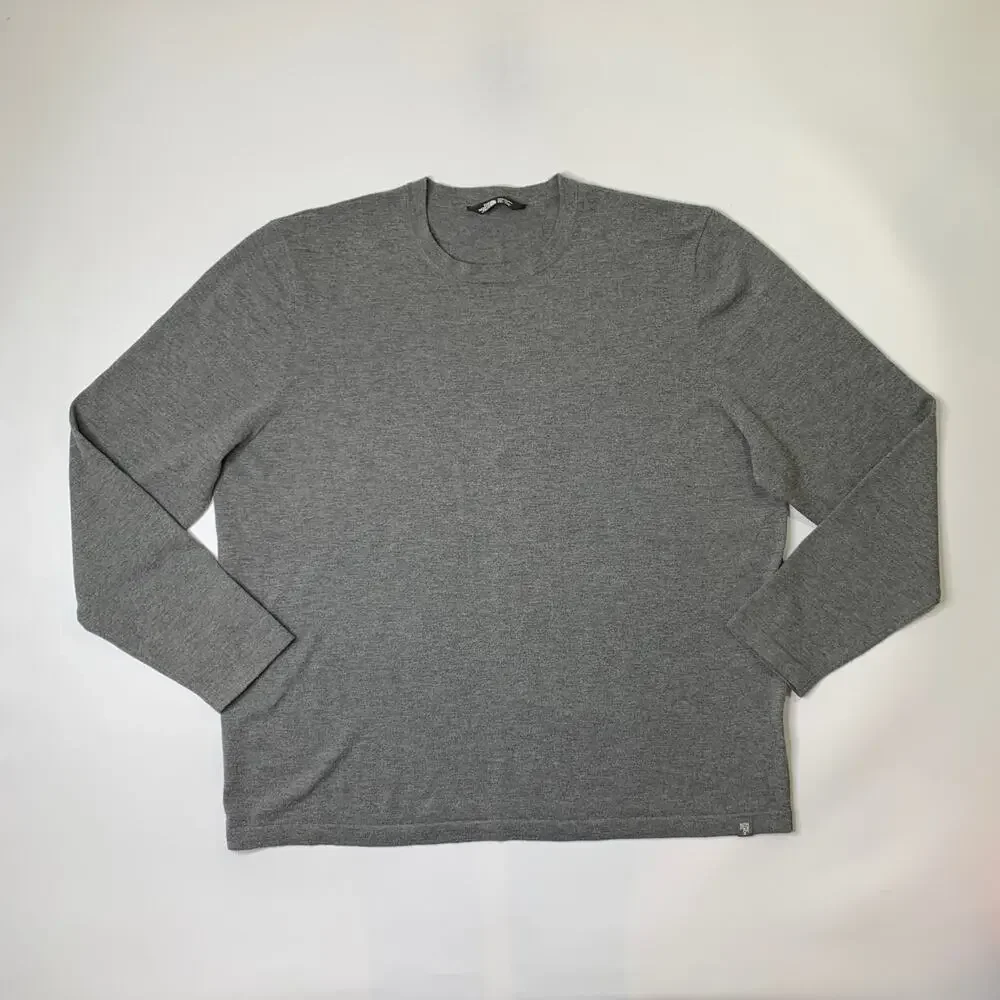The North Face Shirt Mens 2XL XXL Gray Wool Blend Crew Neck Standalone Tee